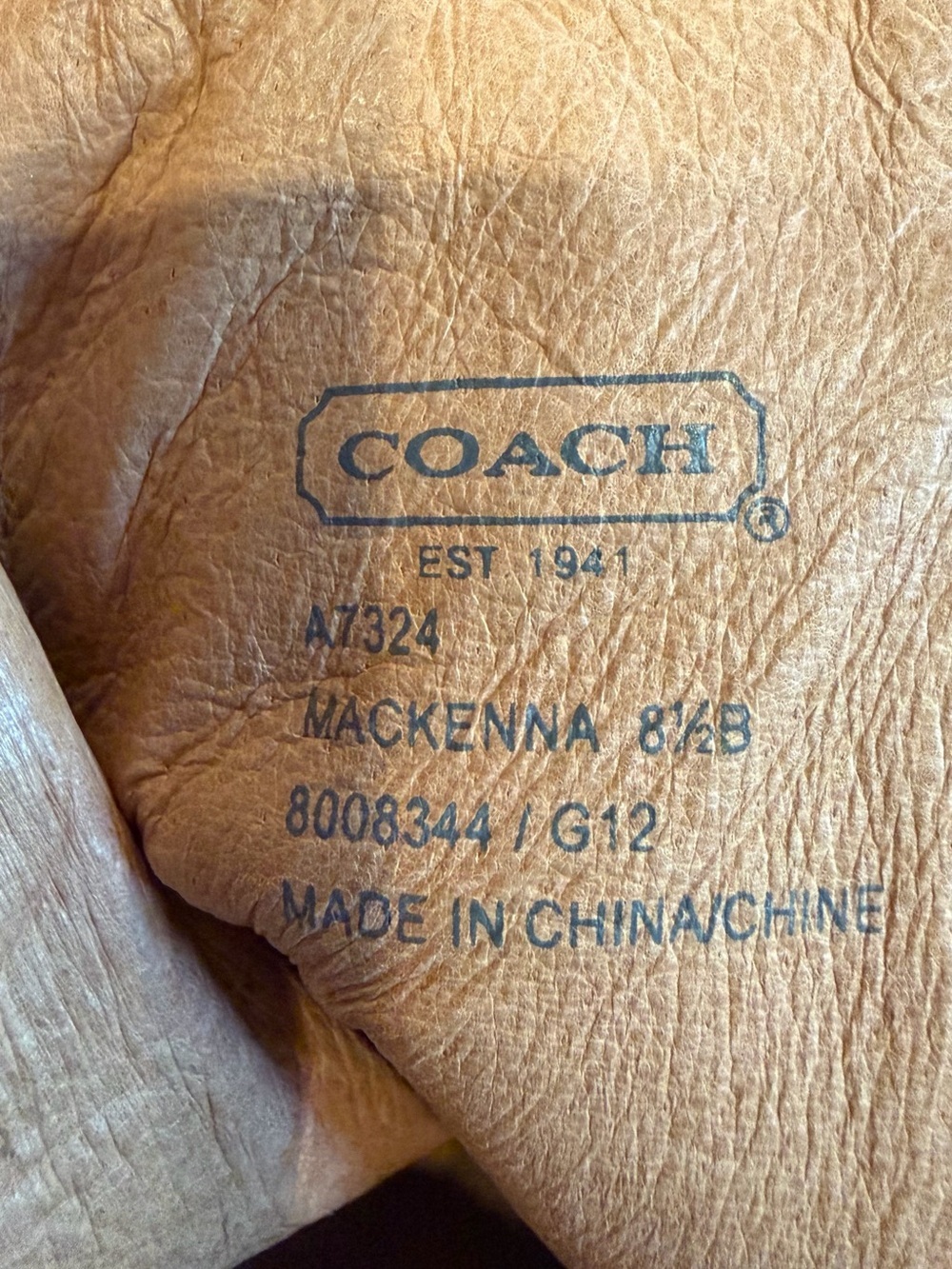Coach Burnt Orange Leather Fold-Over Cuff Ankle Booties - Picture 5 of 7